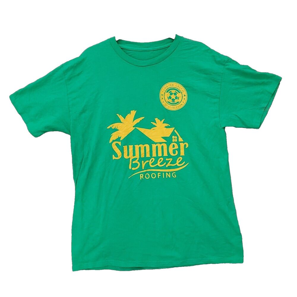 Men’s Florida Celtic Soccer Club Graphic Tee Shirt Short Sleeve Green Size Large